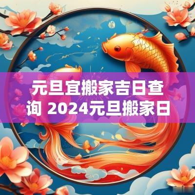 元旦宜搬家吉日查询 2025元旦搬家日子好不好