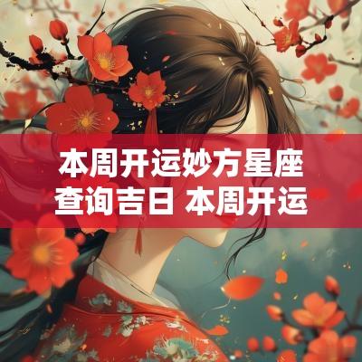本周开运妙方星座查询吉日 本周开运妙方星座查询吉日表