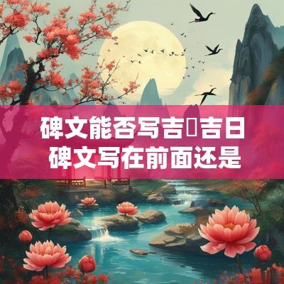 碑文能否写吉冃吉日 碑文写在前面还是写在后面