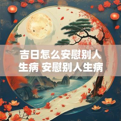 吉日怎么安慰别人生病 安慰别人生病的话语