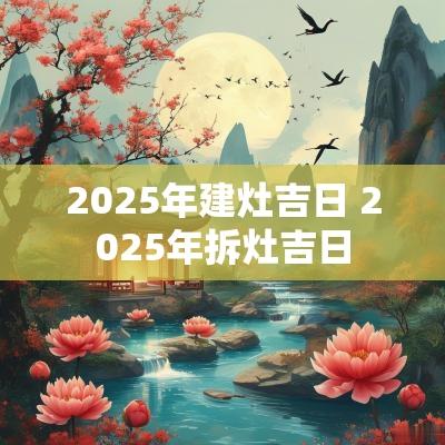 2025年建灶吉日 2025年拆灶吉日