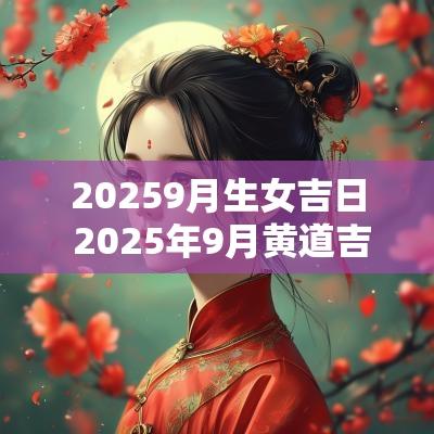20259月生女吉日 2025年9月黄道吉日