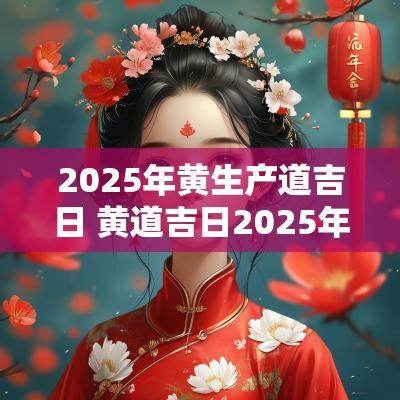 2025年黄生产道吉日 黄道吉日2025年老黄历