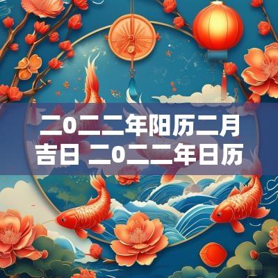 二0二二年阳历二月吉日 二0二二年日历