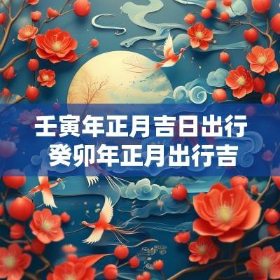 壬寅年正月吉日出行 癸卯年正月出行吉日