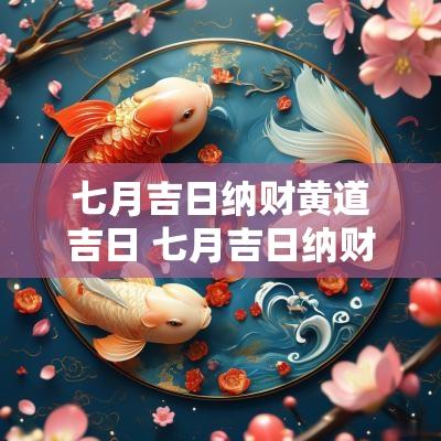 七月吉日纳财黄道吉日 七月吉日纳财黄道吉日查询