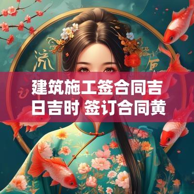 建筑施工签合同吉日吉时 签订合同黄道吉日