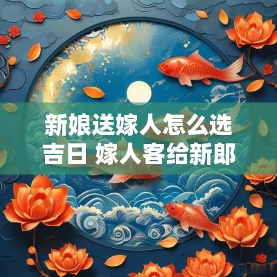 新娘送嫁人怎么选吉日 嫁人客给新郎新娘吃喜面怎么说