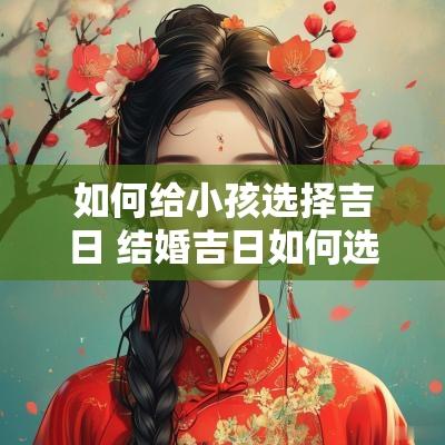 如何给小孩选择吉日 结婚吉日如何选择