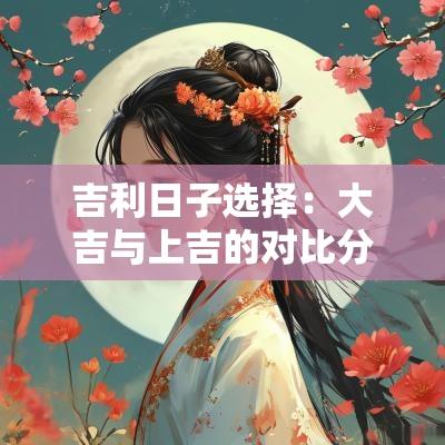 吉利日子选择：大吉与上吉的对比分析