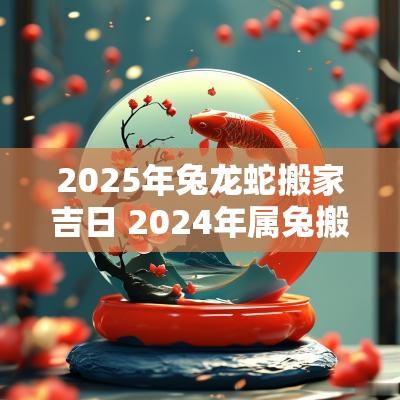 2025年兔龙蛇搬家吉日 2025年属兔搬家吉日