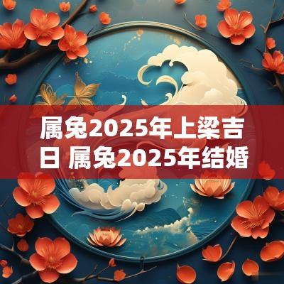 属兔2025年上梁吉日 属兔2025年结婚吉日