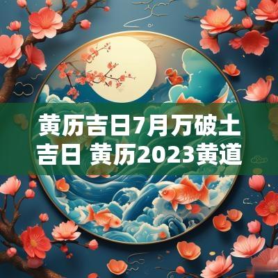 黄历吉日7月万破土吉日 黄历2025黄道吉日破土