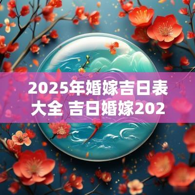 2025年婚嫁吉日表大全 吉日婚嫁2025.1.7