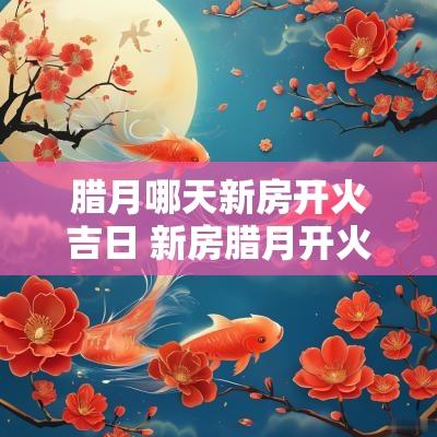 腊月哪天新房开火吉日 新房腊月开火好不好