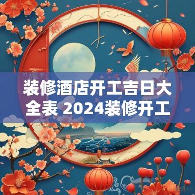 装修酒店开工吉日大全表 2025装修开工吉日吉时一览表
