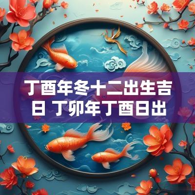 丁酉年冬十二出生吉日 丁卯年丁酉日出生