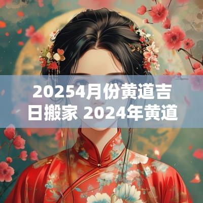 20254月份黄道吉日搬家 2025年黄道吉日