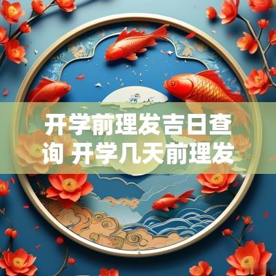 开学前理发吉日查询 开学几天前理发好