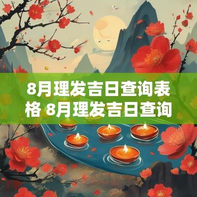 8月理发吉日查询表格 8月理发吉日查询表格图片