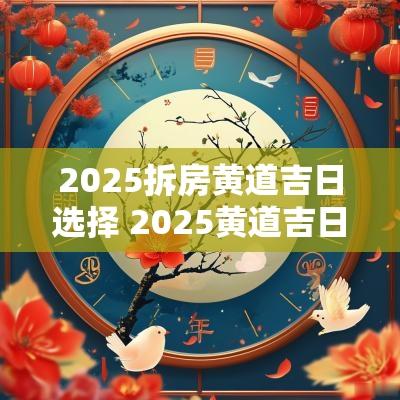 2025拆房黄道吉日选择 2025黄道吉日查询婚嫁