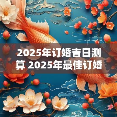 2025年订婚吉日测算 2025年最佳订婚日子