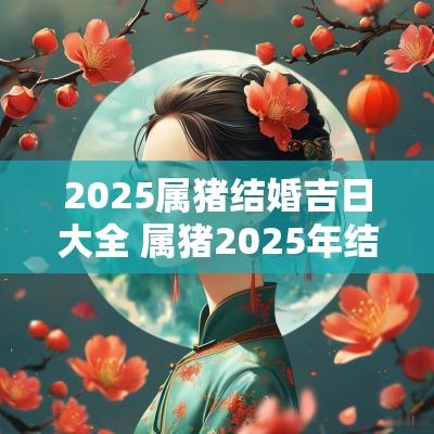 2025属猪结婚吉日大全 属猪2025年结婚黄道吉日