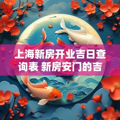 上海新房开业吉日查询表 新房安门的吉日查询