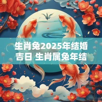 生肖兔2025年结婚吉日 生肖属蛇年结婚好吗