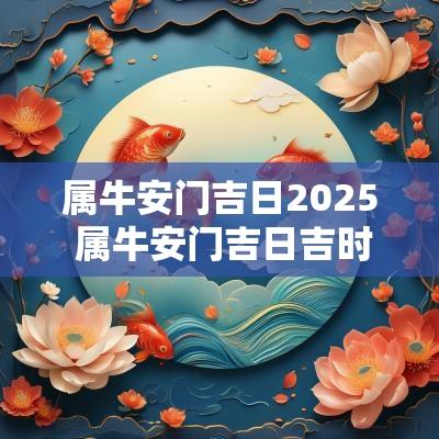 属牛安门吉日2025 属牛安门吉日吉时是几点