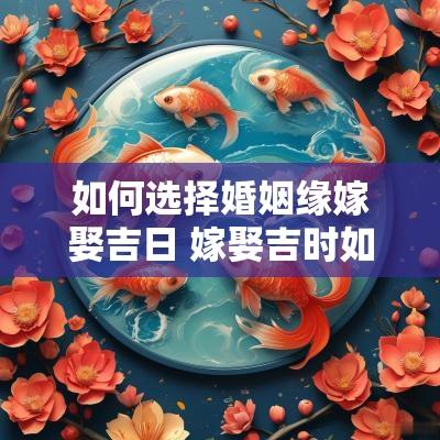 如何选择婚姻缘嫁娶吉日 嫁娶吉时如何确定