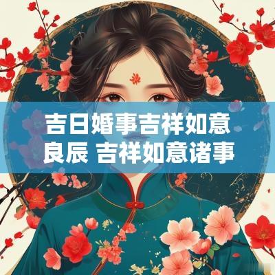 吉日婚事吉祥如意良辰 吉祥如意诸事顺遂