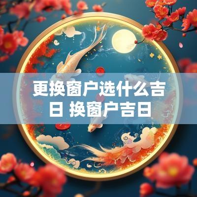 更换窗户选什么吉日 换窗户吉日