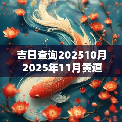 吉日查询202510月 2025年11月黄道吉日查询