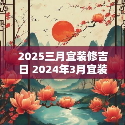 2025三月宜装修吉日 2025年3月宜装修的日子