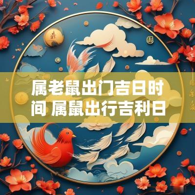 属老鼠出门吉日时间 属鼠出行吉利日期