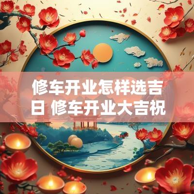 修车开业怎样选吉日 修车开业大吉祝福语