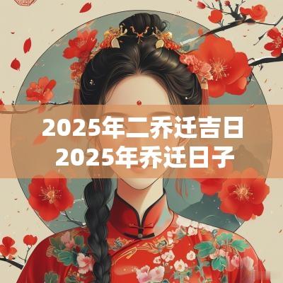 2025年二乔迁吉日 2025年乔迁日子