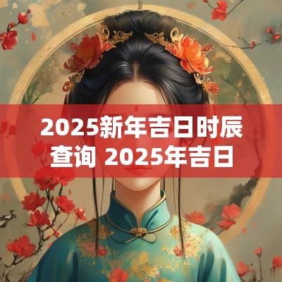 2025新年吉日时辰查询 2025年吉日