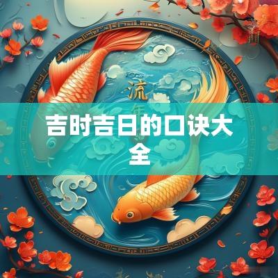 吉时吉日的口诀大全