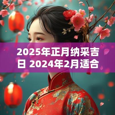 2025年正月纳采吉日 2025年2月适合纳采的日子