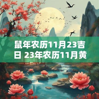 蛇年农历11月23吉日 23年农历11月黄道吉日有哪几天