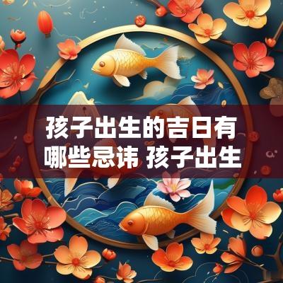 孩子出生的吉日有哪些忌讳 孩子出生的吉日有哪些忌讳呢