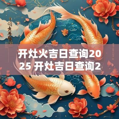 开灶火吉日查询2025 开灶吉日查询2025年3月