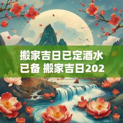 搬家吉日已定酒水已备 搬家吉日2025最佳搬家时间