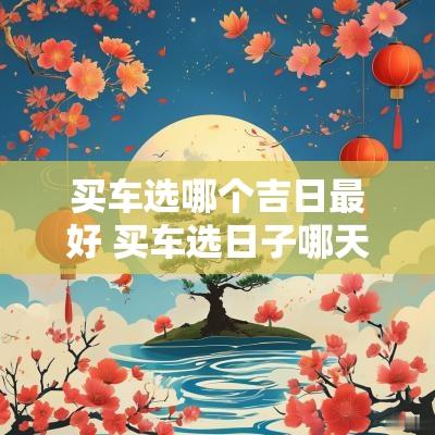 买车选哪个吉日最好 买车选日子哪天最好