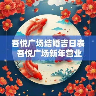 吾悦广场结婚吉日表 吾悦广场新年营业时间