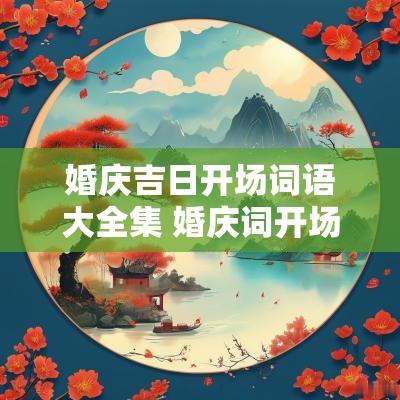 婚庆吉日开场词语大全集 婚庆词开场白
