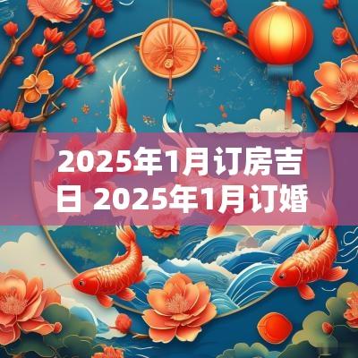 2025年1月订房吉日 2025年1月订婚黄道吉日
