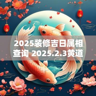 2025装修吉日属相查询 2025.2.3黄道吉日